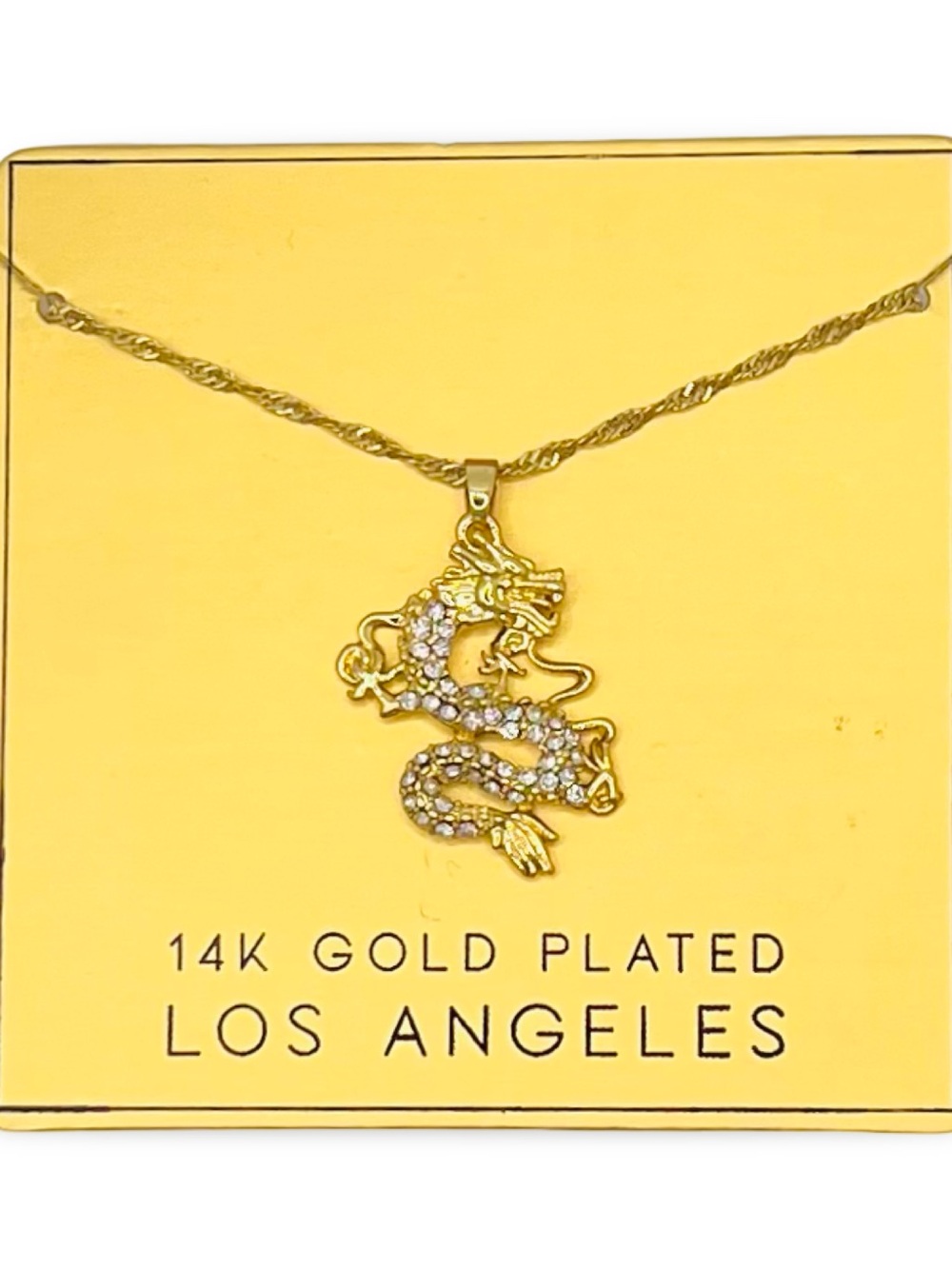 Fashion Nova Gold Dragon Pendant Necklace - Gold